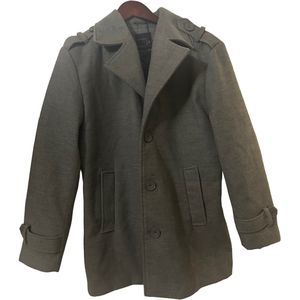 Braveman Gray Warm Winter Coat Wool Blend Jacket Woman’s Medium Grey 3 Buttons